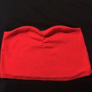 Red zara crop top